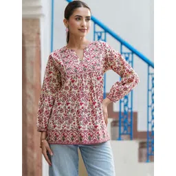 Rain & Rainbow Print Cotton Top-picture-26