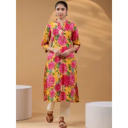 Rain & Rainbow Women Floral Printed Handloom Kurta-picture-37