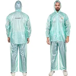 Rainbow's 100% Waterproof PVC NYLEX Raincoat For Men and Women, Hooded Jacket with Elastic Pants,LightWeight-picture-37