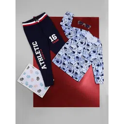 RAINE AND JAINE Boys Printed Cotton T-shirt with Pyjamas-picture-11