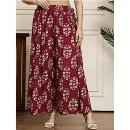 rainy rose Women Ethnic Motifs Printed Cotton Flared Palazzo Women Pyjama-picture-21