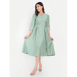 RAISHREE Embroidered A-Line Midi Dress-picture-31