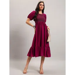 Raiyani Enterprise New Basics Square Neck Fit and Flare Maxi Dress-picture-40