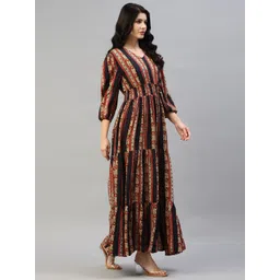Raiyani Enterprise Women Ethnic Motifs Print Fit and Flare Casual Dress-picture-23