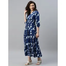 Raiyani Enterprise Women Floral Printed Fit & Flared Midi Dress-picture-37