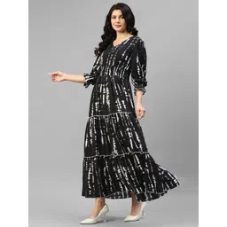 Raiyani Enterprise Women Printed Crepe Fit & Flare Maxi Dress-picture-28