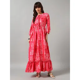 Raiyani Fashion Printed Tie-up Neck Crepe Anarkali Kurta-picture-41