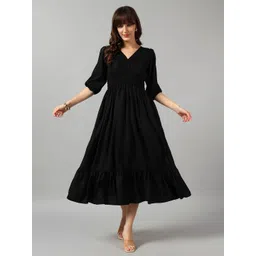 Raiyani Fashion V-Neck Crepe Anarkali Kurta-picture-32