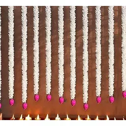 Rajasthan Kraft Decorative Gajra Hanging, Pack of - 7, with Form Lotus, Gajra, Size - 39 Inch, Perfect Used for - Home Decor, Festival Decoration, (RK-GJ4-7)-picture-12