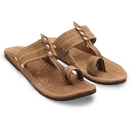 rajasthani-fashion Men Kolhapuri Design Leather Ethnic Mojari Slipper 205-10-picture-25