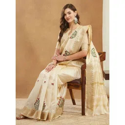 RAJGRANTH Women Ethnic Motifs Embroidered Saree-image-6