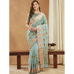RAJGRANTH Women Ethnic Motifs Embroidered Saree-image-21