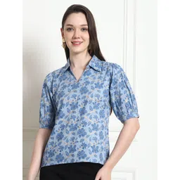 Rajnandini Floral Print Ethnic Cotton Top-picture-24