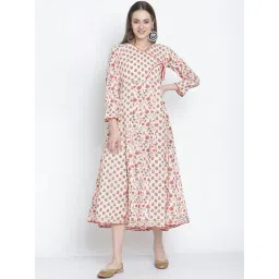 Rajnandini Off-White Printed Anarkali Kurta-picture-10