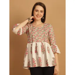 Rajnandini Print Bell Sleeve Cotton Top-picture-35
