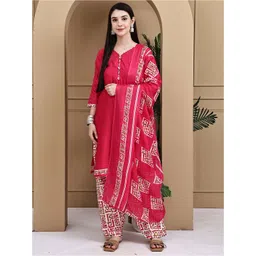 Rajnandini Women Ethnic Motifs Printed Regular Kurta with Palazzos & With Dupatta-picture-30