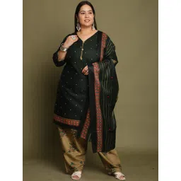 Rajnandini Women Floral Printed Regular Kurta with Salwar & With Dupatta-picture-33