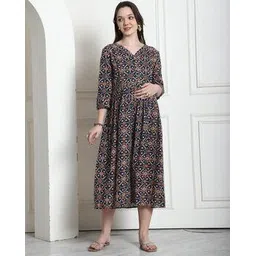 rajnandini Women Ikat Gown Dress-picture-22
