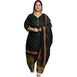 rajnandini Women's Green Cotton Blend Printed Ready To Wear Patiala Salwar Suit (Readymade_JOPLVSRW4147X-P)-picture-17