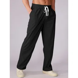 RAJOVATI Men Solid Loose Fit Mid-Rise Flat-Front Regular Trousers-picture-32