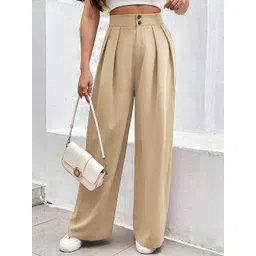 RAJOVATI Women High-Rise Easy Wash Trousers-picture-21