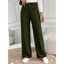RAJOVATI Women Relaxed Fit Flat-Front Wide Leg Trouser-picture-38