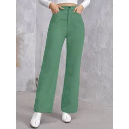 RAJOVATI Women Slim Fit Pleated Trousers-picture-10