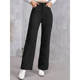 RAJOVATI Women SltraightFit Wide Leg Trousers-picture-22