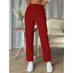 RAJOVATI Women Solid Relaxed Fit Trousers-picture-13