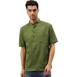 rajubhai hargovindas Half Sleeve Linen Short Kurta-picture-39