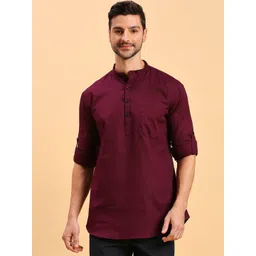 RAJUBHAI HARGOVINDAS Mandarin Collar Short Kurta-picture-29
