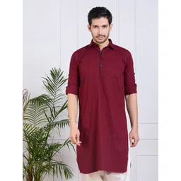 RAJUBHAI HARGOVINDAS Men Solid Pathani Kurta-picture-17