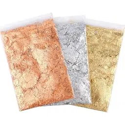 RAKA Gold Leaf Art Craft 9g in 3 Packs of Gold Leaf Metallic Foil Flakes for Resin Arts and Craft, Nail Arts, Paintings, DIY Crafts (Gold, Silver and Copper, 3g for Each Pack)-picture-27