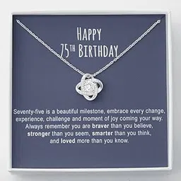rakva 925 Sterling Silver Gift Grandmother Necklace, Mom Necklace, 75th Birthday Necklace Gift, 75th Birthday Necklace For Women, 75 Year Gift For Her-picture-32