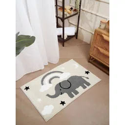 RALIA HOMES Beige & Grey Printed 2100 GSM Anti-Skid Microfiber Bath Rugs-picture-15