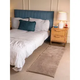 RALIA HOMES Taupe Self Design Anti-Skid Bedside Floor Runner-picture-19