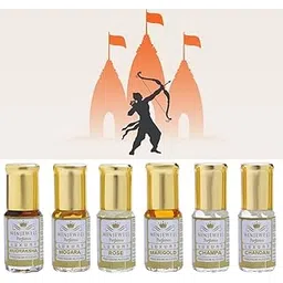Ram Navami Special Long Lasting Attar Perfume Gift set with Floral Fragrance For Religious 3ml(Pack Of 6)-picture-50