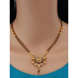 Ramdev Art Fashion Jwellery Brass Gold Plated Mangalsutra-picture-32