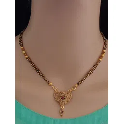 Ramdev Art Fashion Jwellery Brass Gold Plated Mangalsutra-picture-14