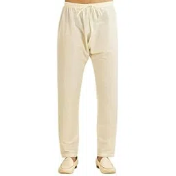 rameshwaram fabrics Sherwani Pyjamas for men - Cotton - Cream Off-White(Fit for 28-42 Inch Waist)-picture-36