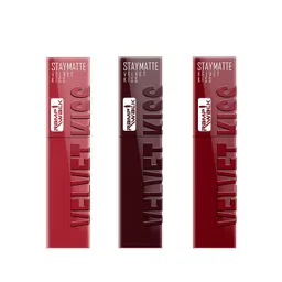 Ramp Walk Velvet Kiss Set Of 3 Waterproof Liquid Lipstick - 3.5 ml Each - Shade 1 - 2 - 9-picture-31