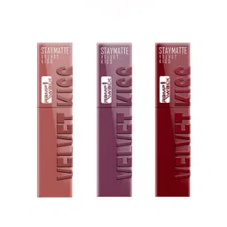 Ramp Walk Velvet Kiss Set Of 3 Waterproof Liquid Lipstick - 3.5 ml Each- Shade- 5- 6- 9-picture-21