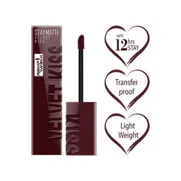 Ramp Walk Velvet Kiss Waterproof Liquid Lipstick - 3.5 ml - Maroon 02 image 2
