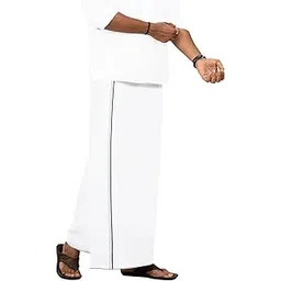 ramraj cotton Men Single Layer White Dhoti |Comfortable Daily Dhoti-picture-22