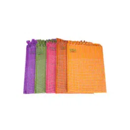 ramraj cotton Pack of 5 Checked Bath Towels-picture-49