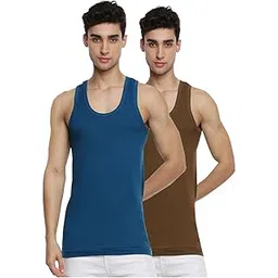 ramraj cotton Ramraj Men's Cotton Pack of 2 Solid Sleeveless Round Neck with Extended Length for Easy Tuck-picture-20