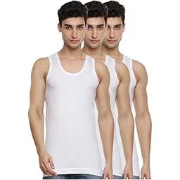 ramraj cotton Ramraj Men's Cotton Pack of 3 Solid Sleeveless Round Neck with Extended Length for Easy Tuck-picture-37