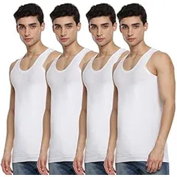 ramraj cotton Ramraj Men's Cotton Pack of 4 Solid Sleeveless Round Neck with Extended Length for Easy Tuck-picture-27