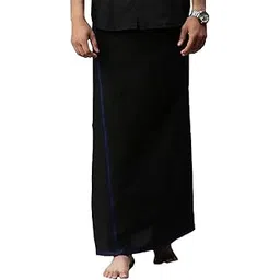 ramraj cotton Ramraj Mens Cotton solid Adjustable devotional Dhoti-picture-34