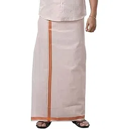 ramraj cotton RAMRAJ trending cotton solid adjustable dhoti for men(L ; Copper/Copper)-picture-20